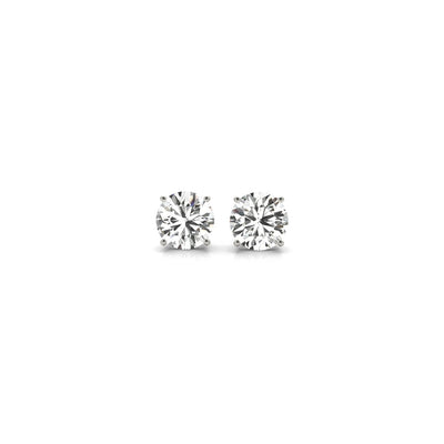 1 cttw Certified IGI Lab Grown Round Diamond Stud Earrings 14k White Gold (G/VS2) - jazzyjewelryjones