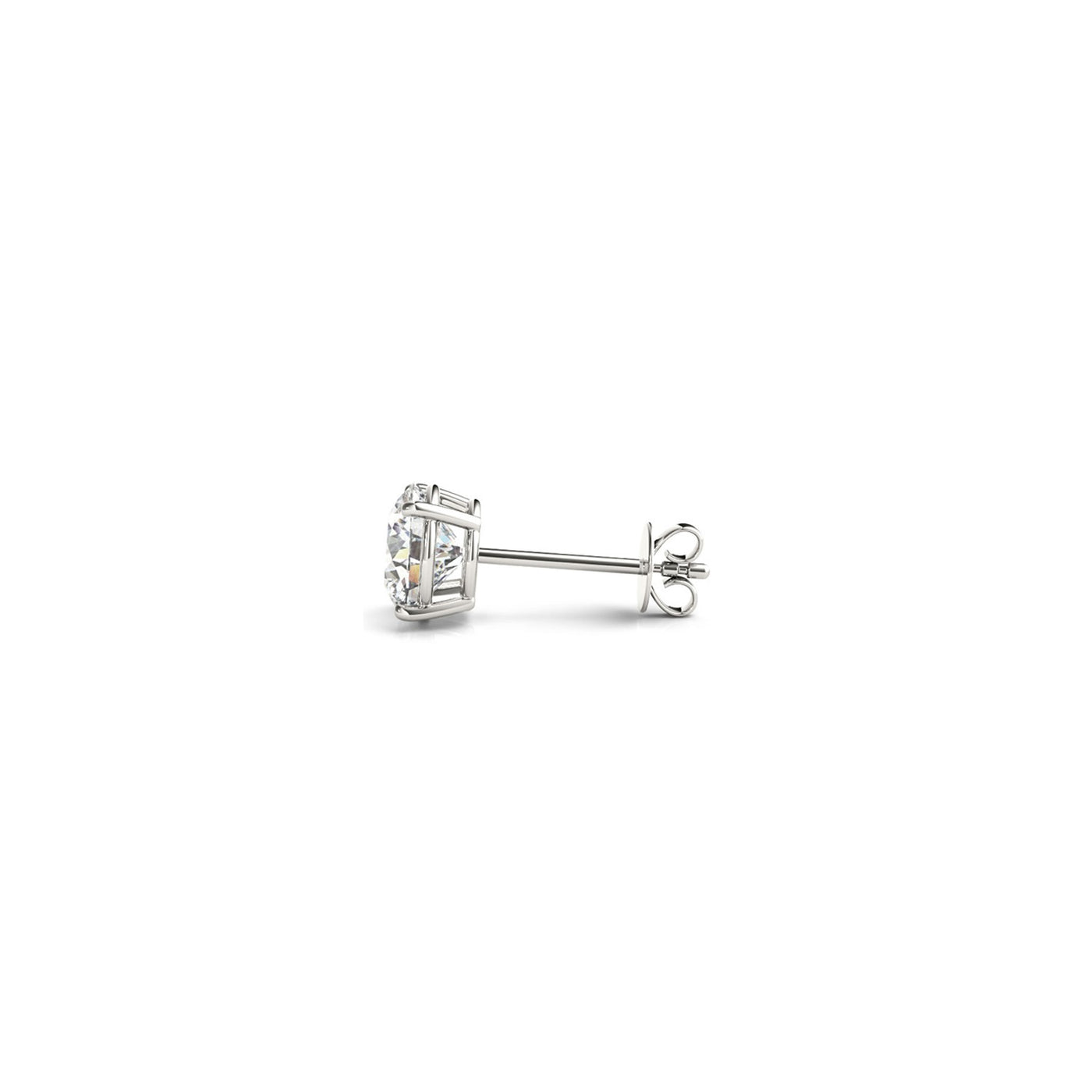 1 cttw Certified IGI Lab Grown Round Diamond Stud Earrings 14k White Gold (G/VS2) - jazzyjewelryjones