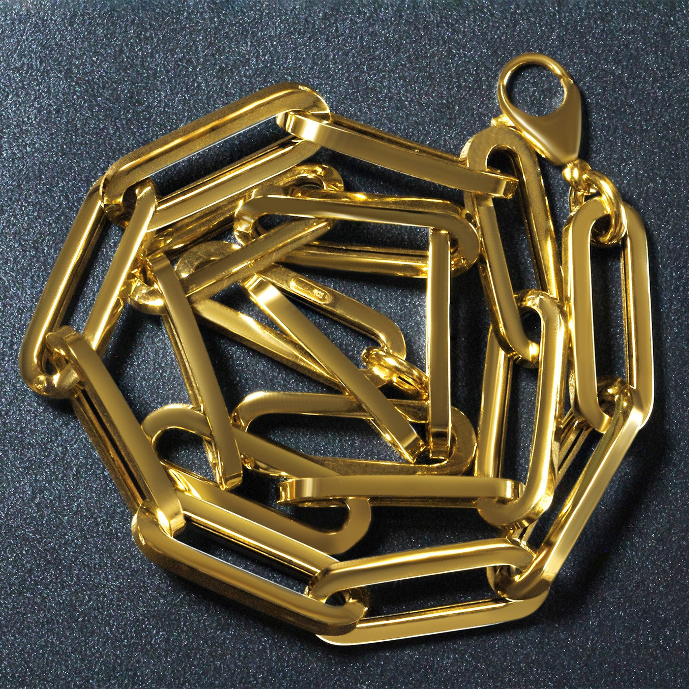 14k Yellow Gold Extra Wide Paperclip Chain Necklace - jazzyjewelryjones