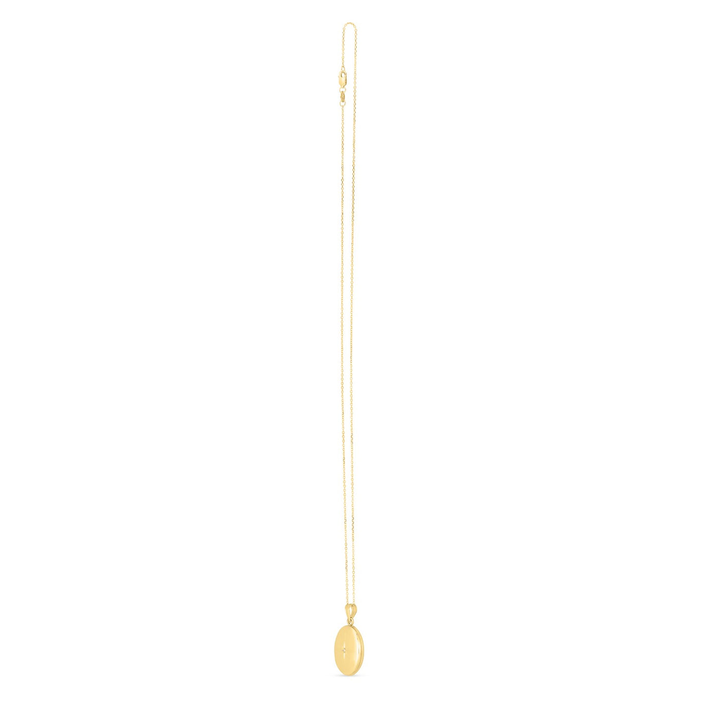 14k Yellow Gold Oval North Star Locket Necklace - jazzyjewelryjones
