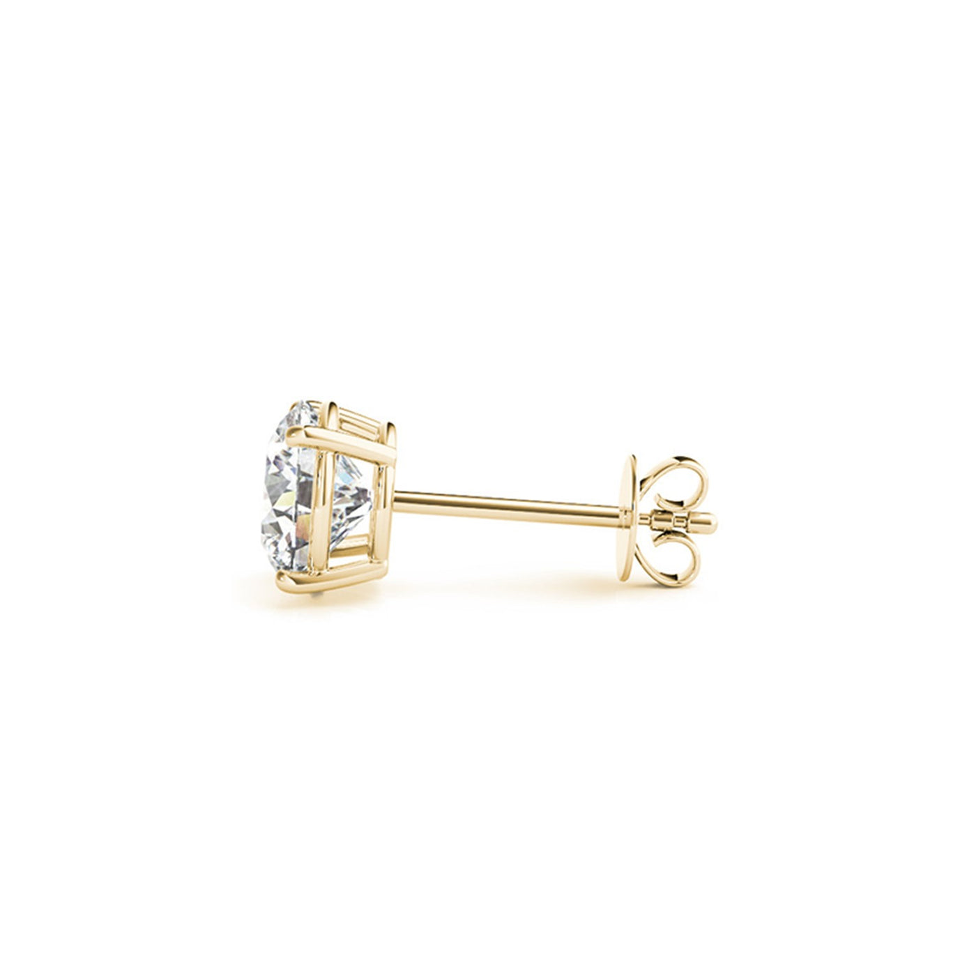 4 cttw Certified IGI Lab Grown Round Diamond Stud Earrings 14k Yellow Gold (G/VS2) - jazzyjewelryjones