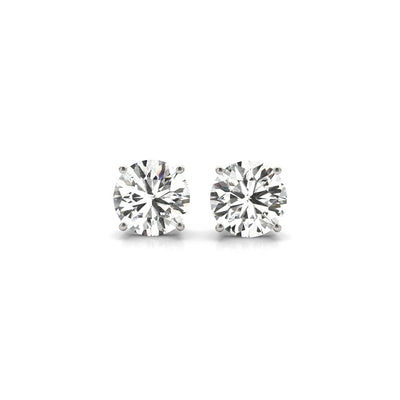 3 cttw Certified IGI Lab Grown Round Diamond Stud Earrings 14k White Gold (G/VS2) - jazzyjewelryjones