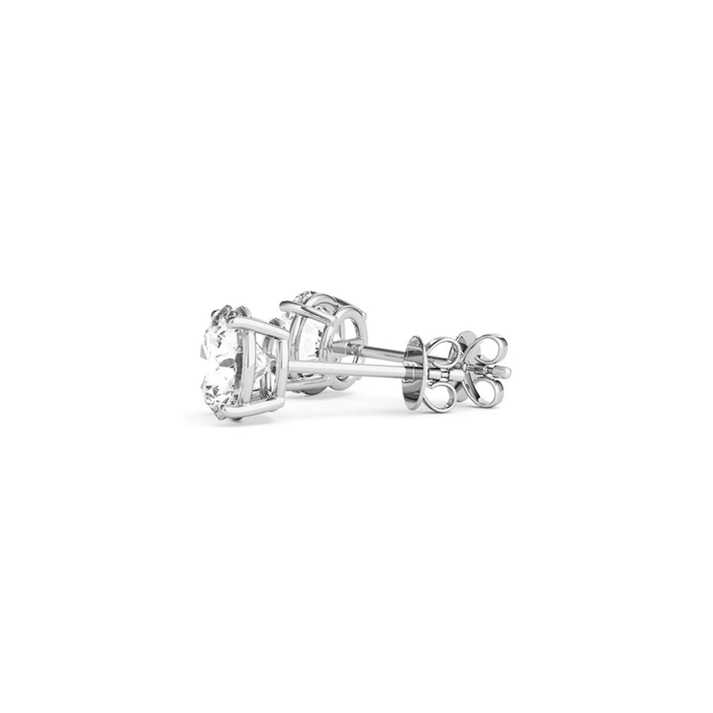 3 cttw Certified IGI Lab Grown Round Diamond Stud Earrings 14k White Gold (G/VS2) - jazzyjewelryjones