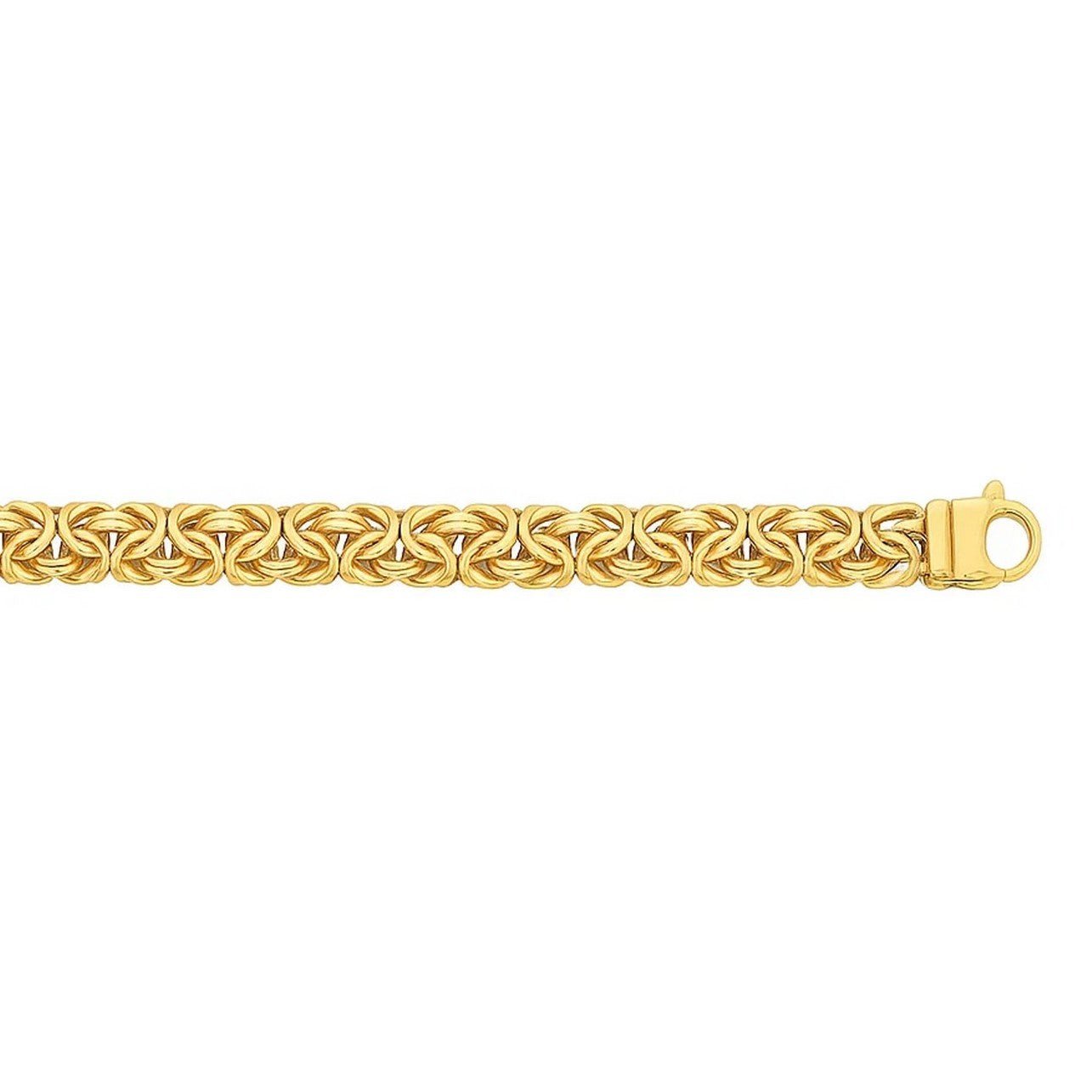 14k Yellow Gold Byzantine Motif Chain Necklace - jazzyjewelryjones