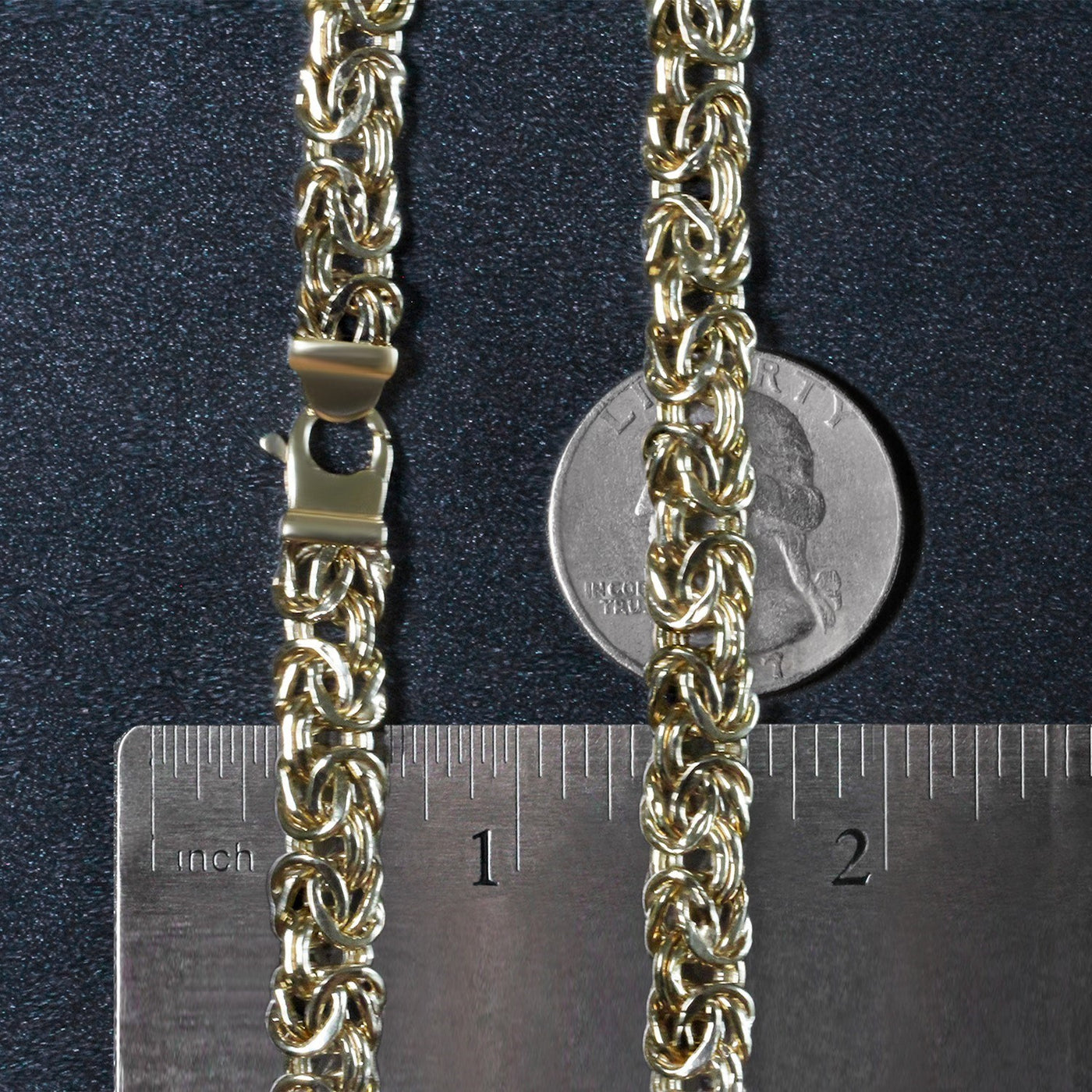 14k Yellow Gold Byzantine Motif Chain Necklace - jazzyjewelryjones