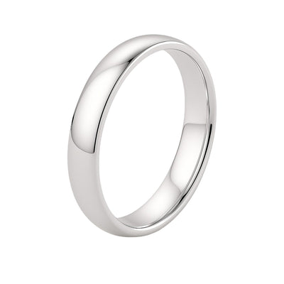 14k White Gold Comfort Fit Wedding Band(4.00 mm) - jazzyjewelryjones