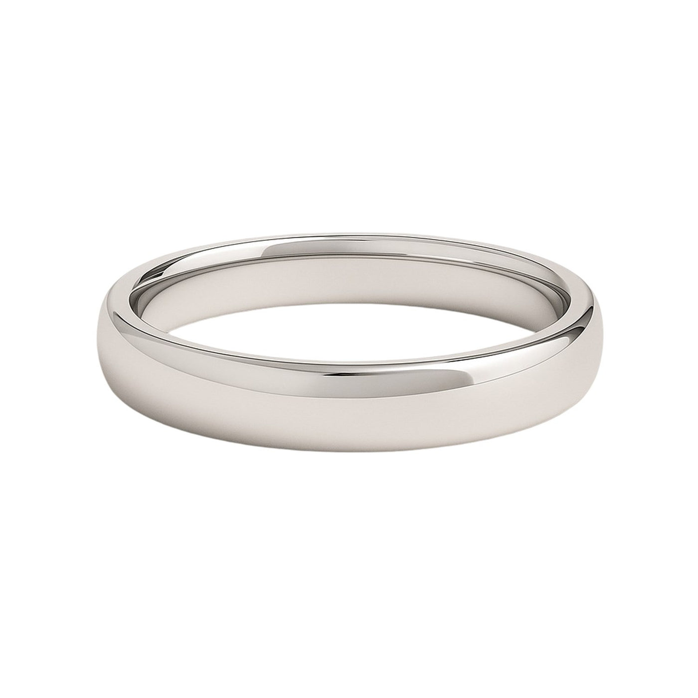 14k White Gold Comfort Fit Wedding Band(4.00 mm) - jazzyjewelryjones