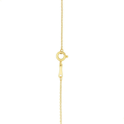 14k Yellow Gold MOP Evil Eye Necklace - jazzyjewelryjones