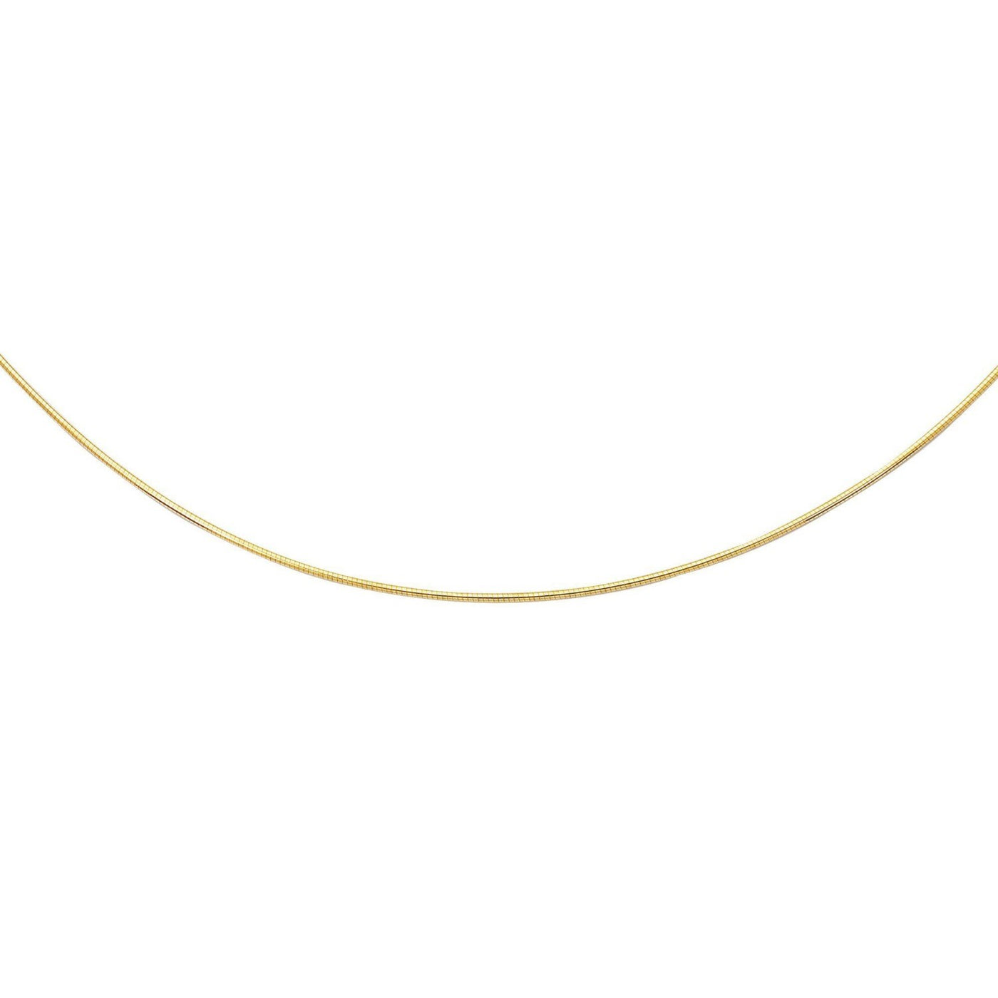 14k Yellow Gold Necklace in a Round Omega Chain Style - jazzyjewelryjones