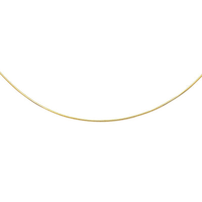 14k Yellow Gold Necklace in a Round Omega Chain Style - jazzyjewelryjones