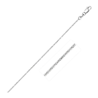 14k White Gold Lumina Pendant Chain (0.90 mm) - jazzyjewelryjones