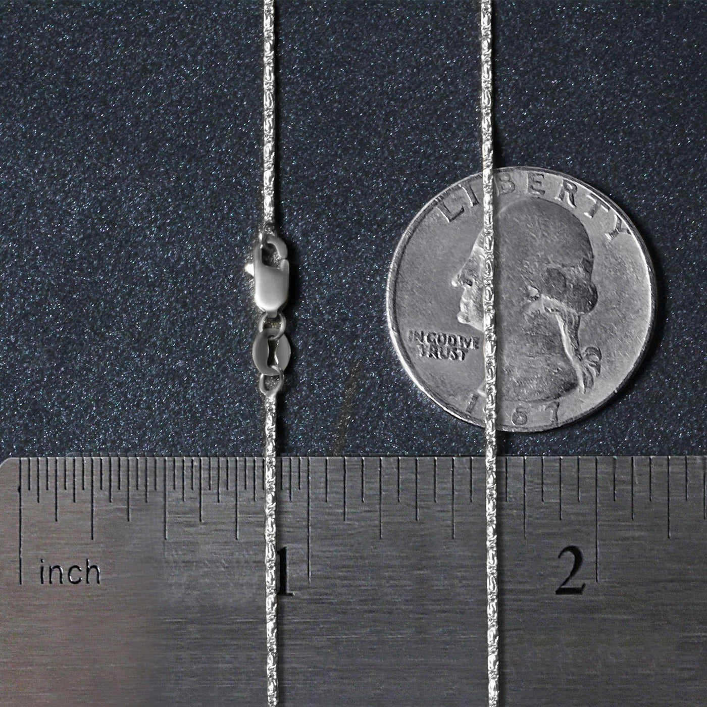 14k White Gold Lumina Pendant Chain (0.90 mm) - jazzyjewelryjones