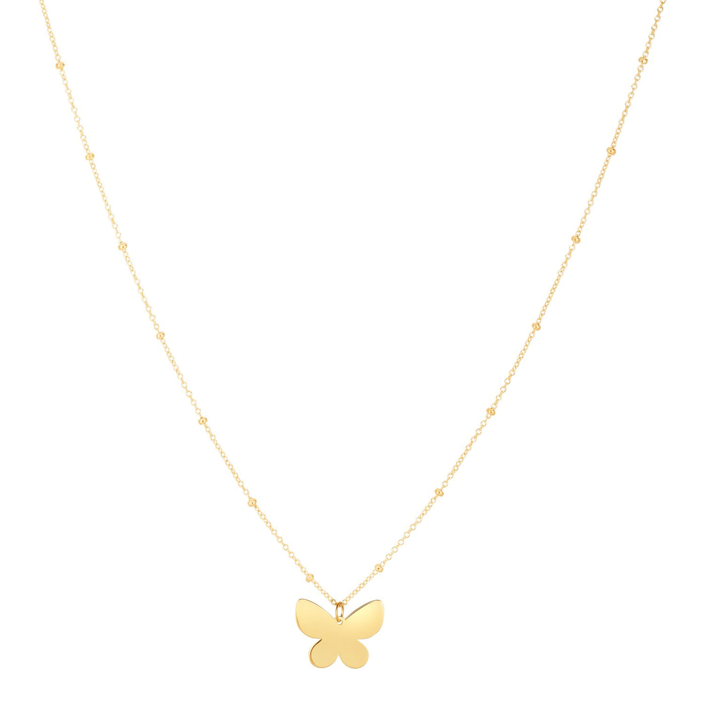 14k Yellow Gold Ppillon Butterfly Necklace - jazzyjewelryjones
