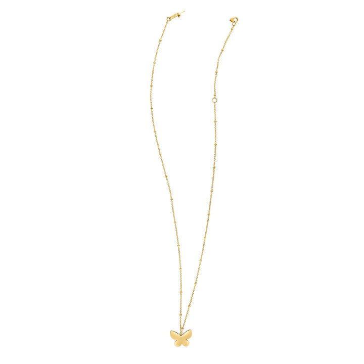 14k Yellow Gold Ppillon Butterfly Necklace