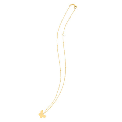 14k Yellow Gold Ppillon Butterfly Necklace - jazzyjewelryjones