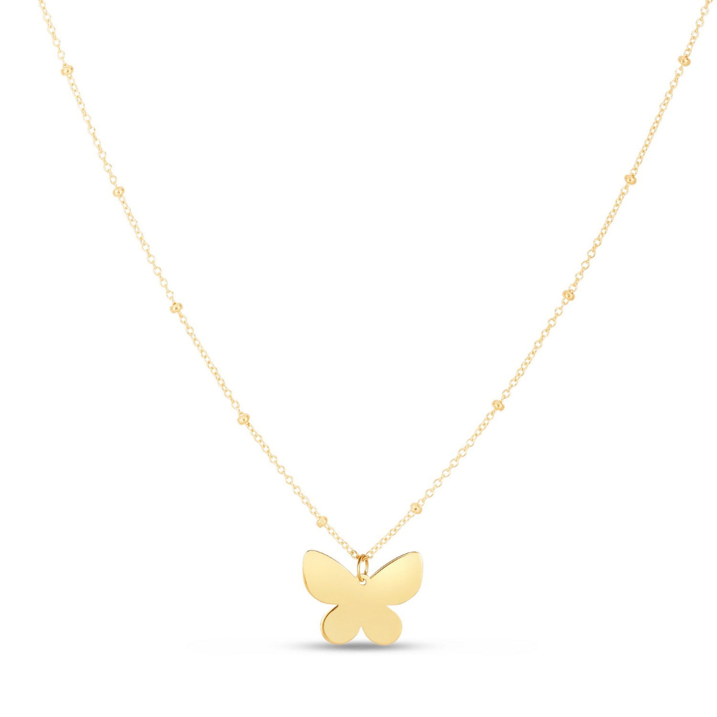 14k Yellow Gold Ppillon Butterfly Necklace - jazzyjewelryjones