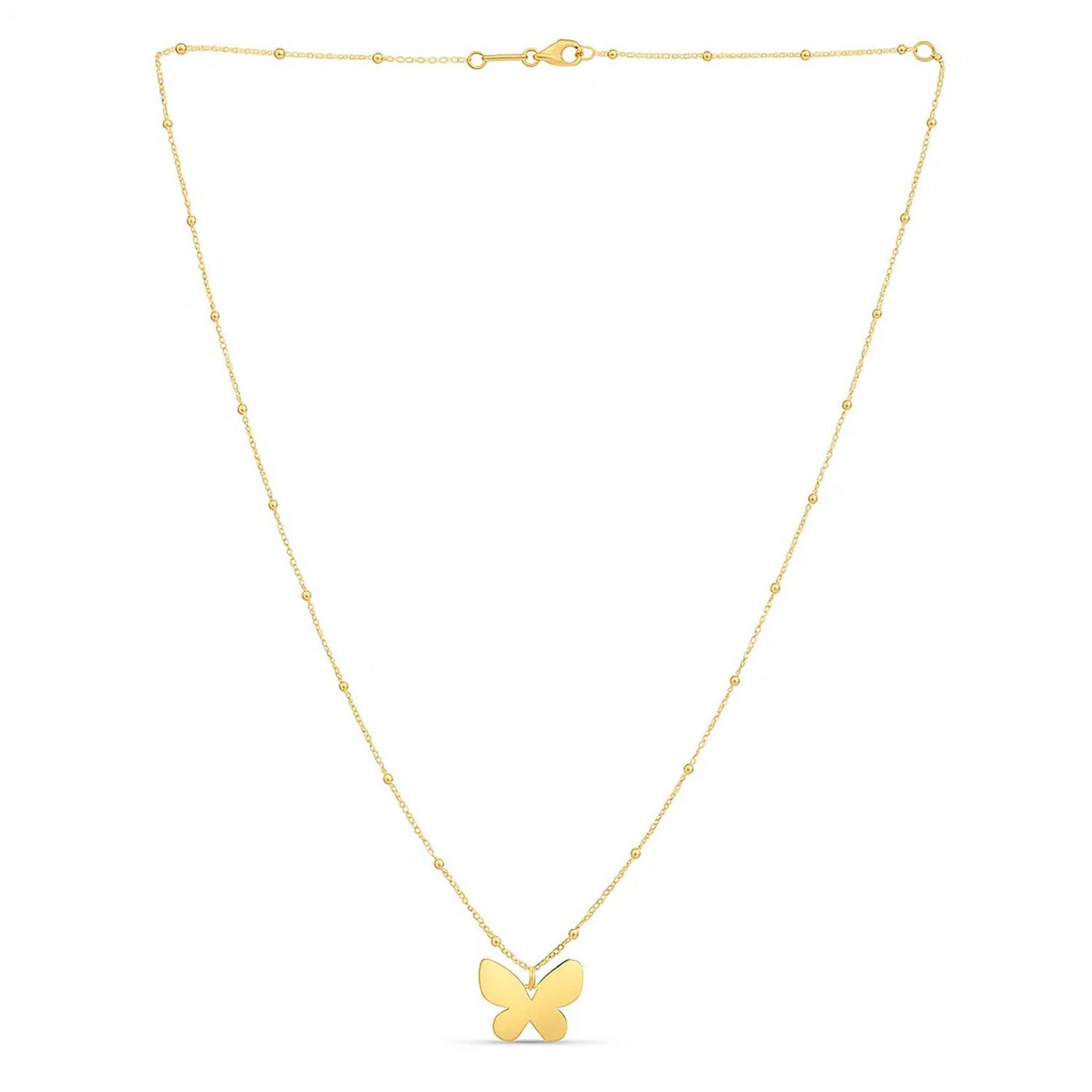 14k Yellow Gold Ppillon Butterfly Necklace - jazzyjewelryjones