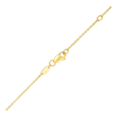 14k Yellow Gold Chain Necklace with Horizontal Arrow Pendant - jazzyjewelryjones