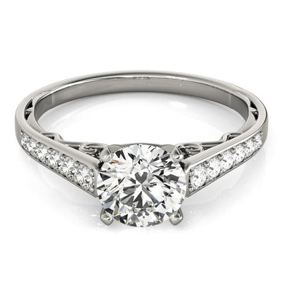 14k White Gold Cathedral Design Diamond Engagement Ring (1 1/4 cttw) - jazzyjewelryjones