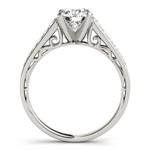 14k White Gold Cathedral Design Diamond Engagement Ring (1 1/4 cttw) - jazzyjewelryjones