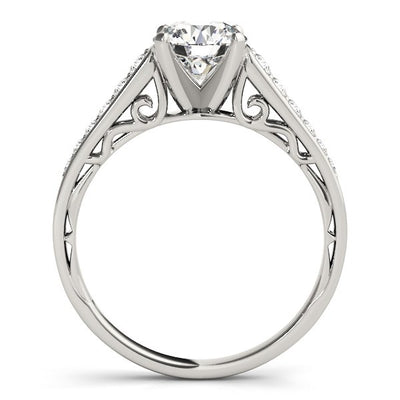 14k White Gold Cathedral Design Diamond Engagement Ring (1 1/4 cttw) - jazzyjewelryjones