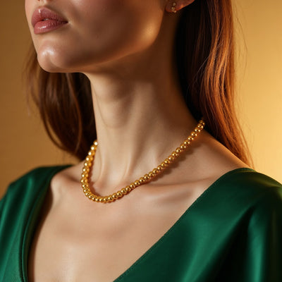 14k Yellow Gold Bead Chain (3mm) - jazzyjewelryjones