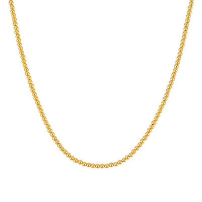 14k Yellow Gold Bead Chain (3mm) - jazzyjewelryjones