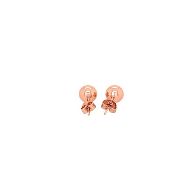 14k Rose Gold Classic Round Shape Stud Earrings (6mm) - jazzyjewelryjones