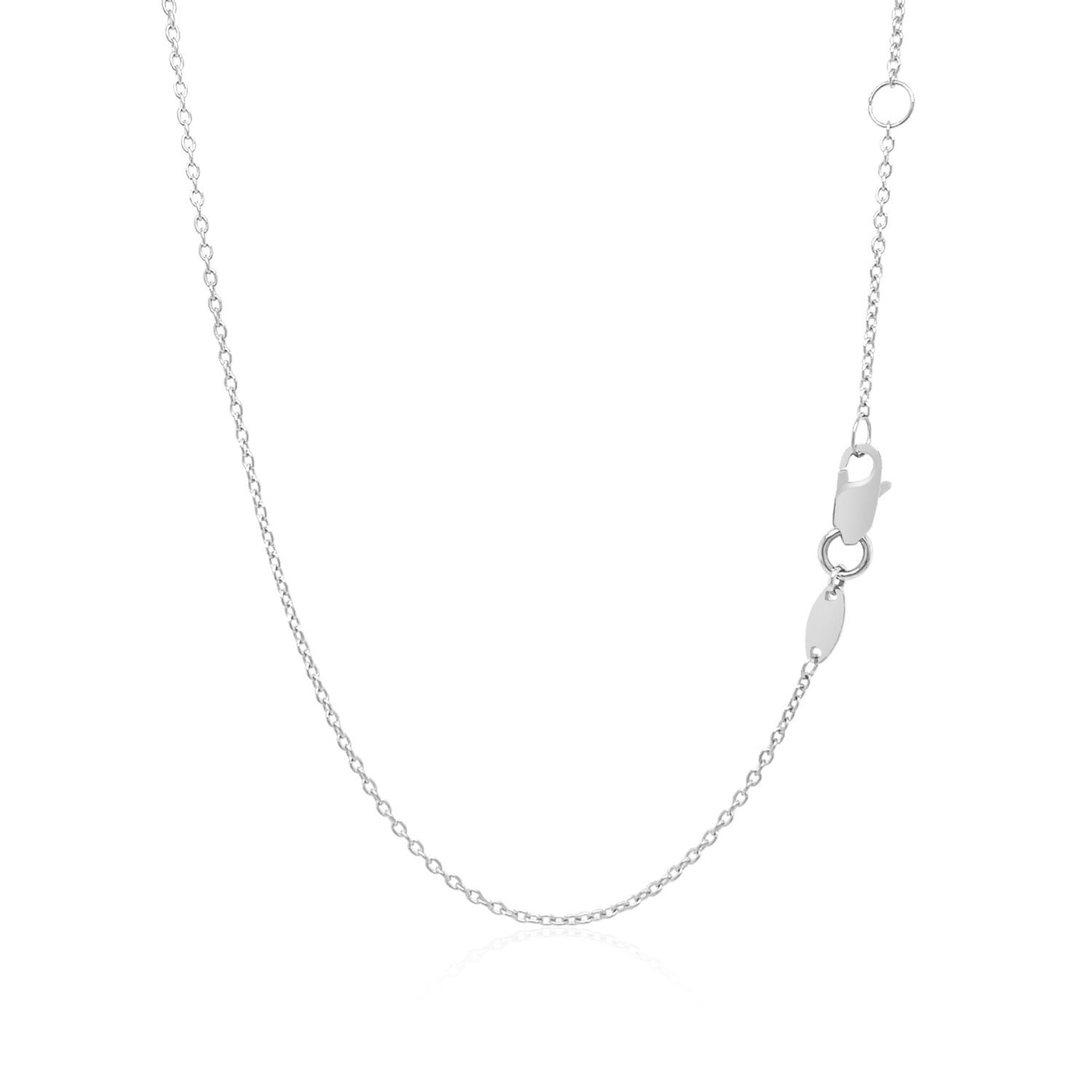 14k White Gold Smooth Flat Horizontal Bar Style Necklace - jazzyjewelryjones