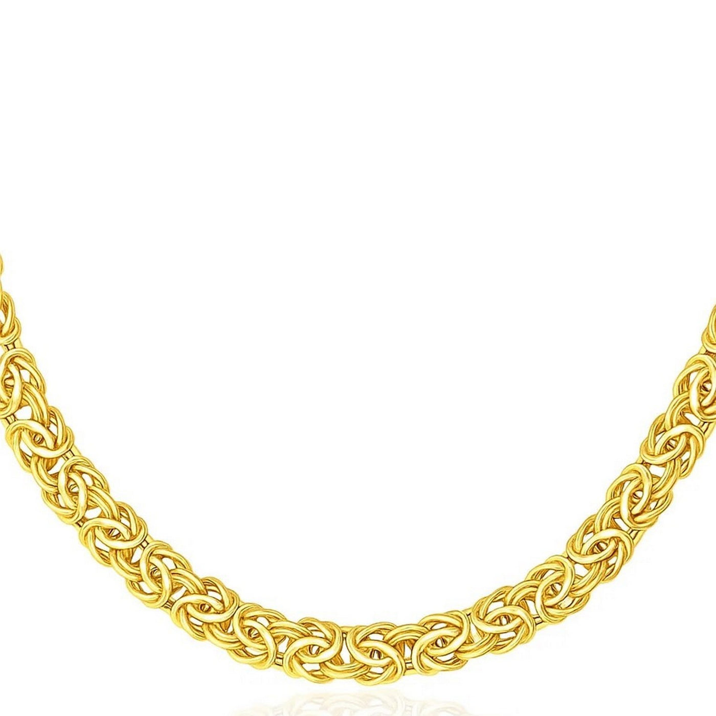 14k Yellow Gold Byzantine Design Stylish Necklace - jazzyjewelryjones