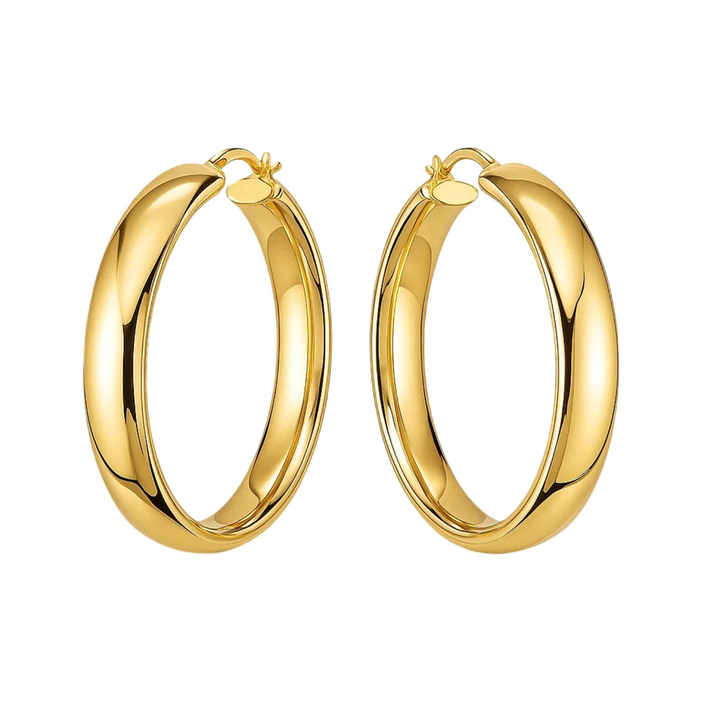 14k Yellow Gold Wedding Band Hoops (7x35mm) - jazzyjewelryjones