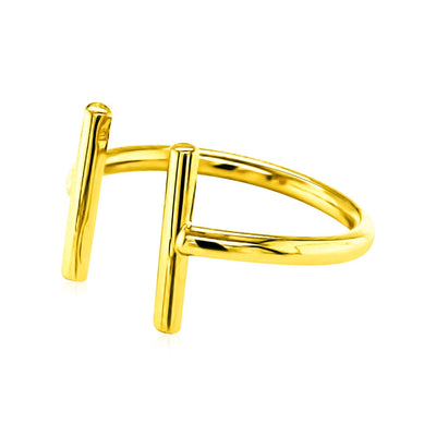 14k Yellow Gold Open Ring with Bars - jazzyjewelryjones