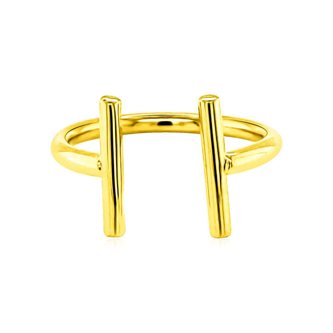 14k Yellow Gold Open Ring with Bars - jazzyjewelryjones