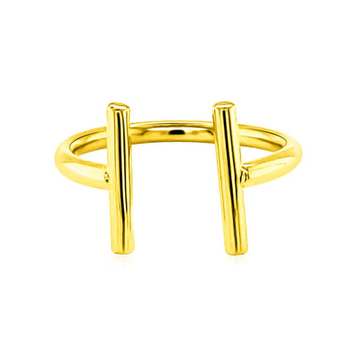 14k Yellow Gold Open Ring with Bars - jazzyjewelryjones