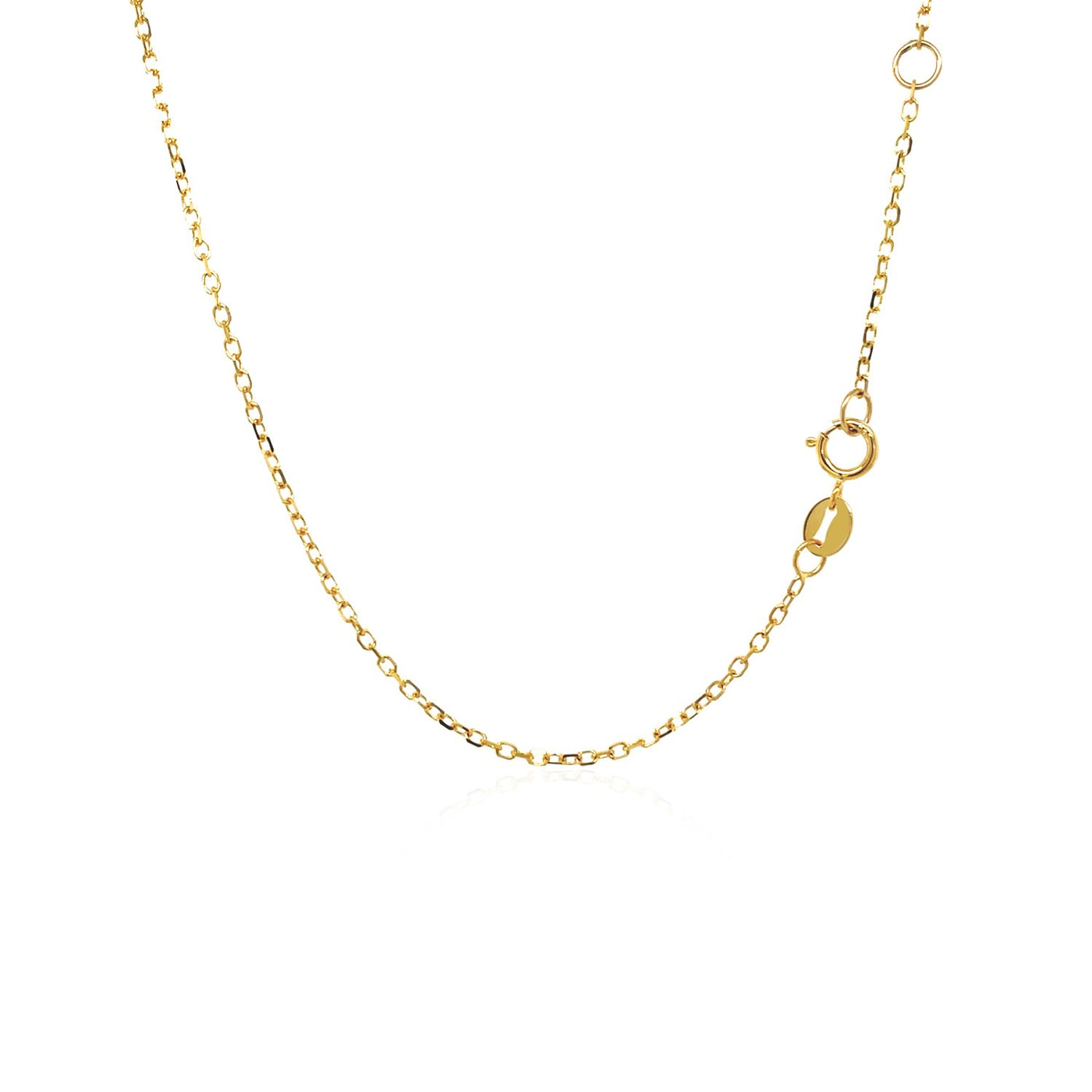 14k Yellow Gold 17 inch Necklace with Round Citrine - jazzyjewelryjones