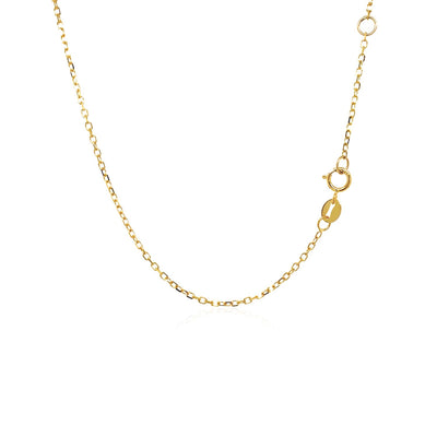 14k Yellow Gold 17 inch Necklace with Round Citrine - jazzyjewelryjones