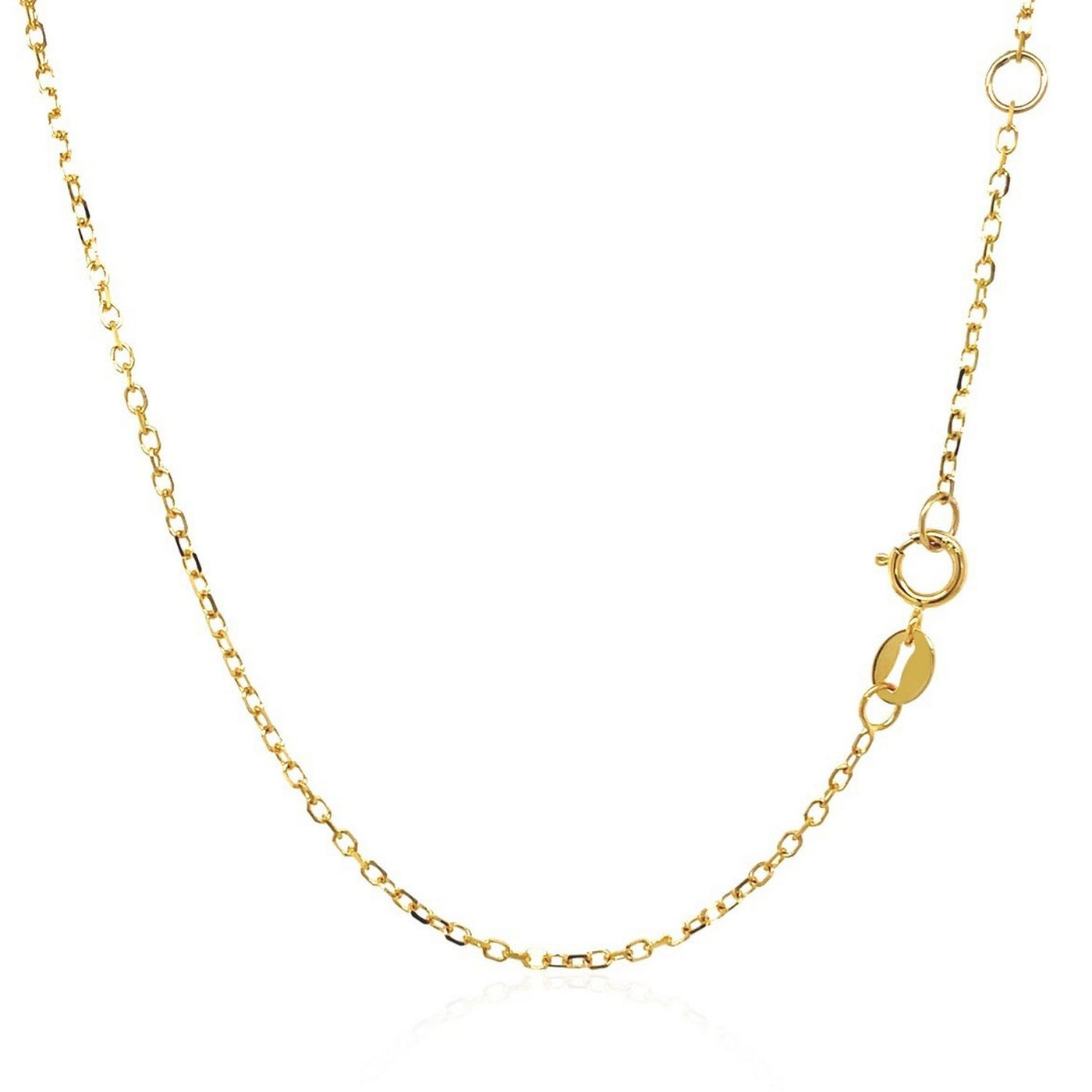 14k Yellow Gold 17 inch Necklace with Round Citrine - jazzyjewelryjones