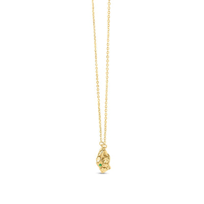 14k Yellow Gold Panther Head Necklace - jazzyjewelryjones