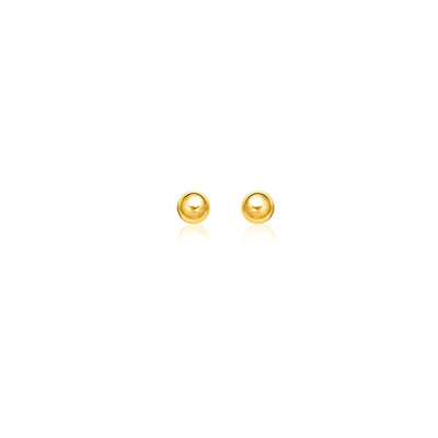 10k Yellow Gold Round Stud Earrings (5mm) - jazzyjewelryjones