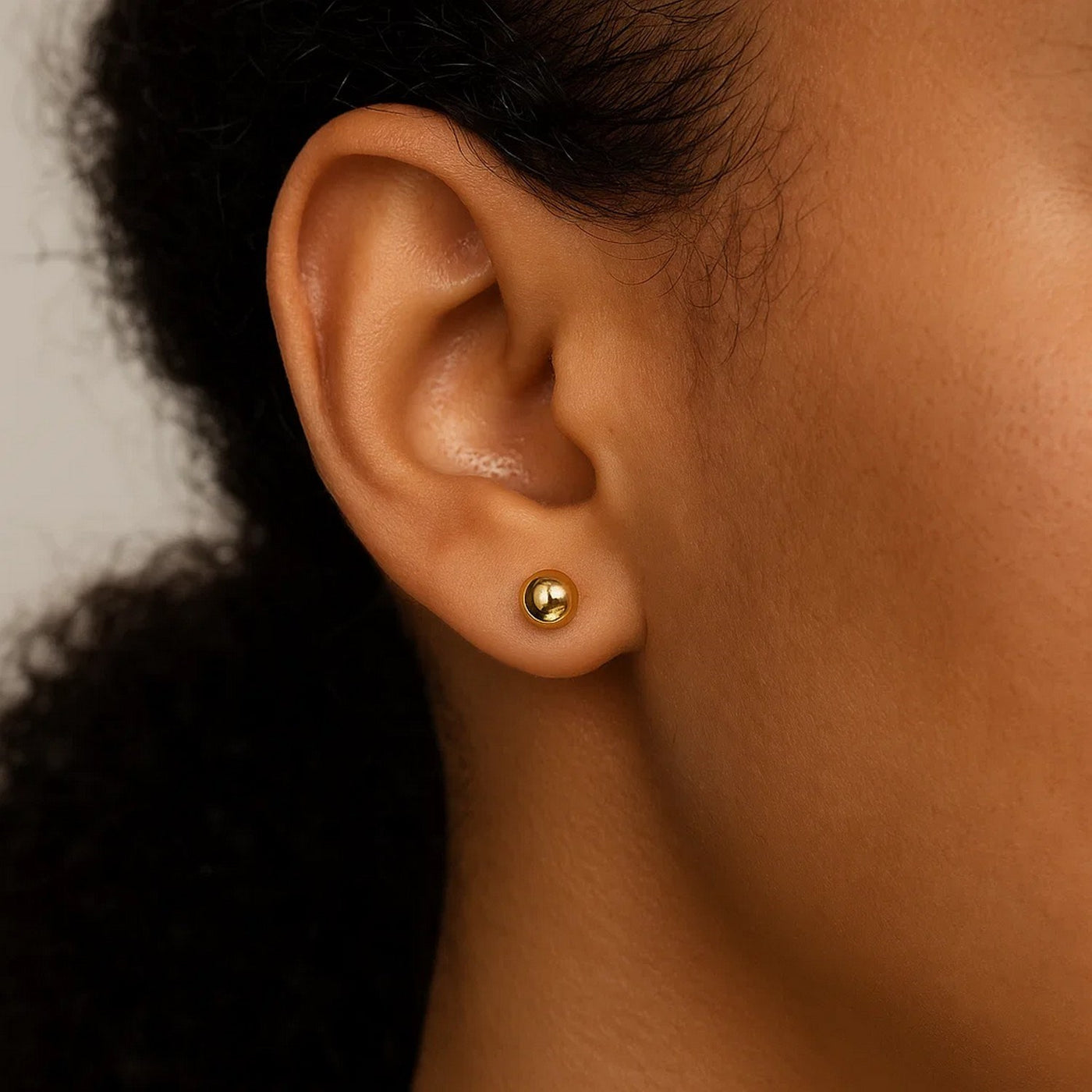 10k Yellow Gold Round Stud Earrings (5mm) - jazzyjewelryjones
