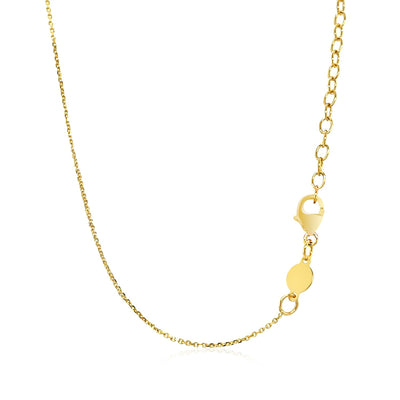 14k Yellow Gold Necklace with Polished Curved Bar Pendant - jazzyjewelryjones