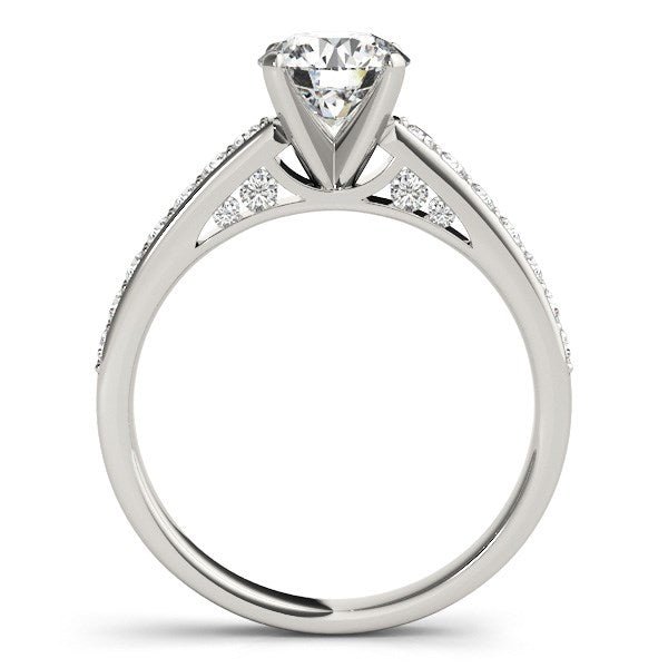 14k White Gold Single Row Prong Set Diamond Engagement Ring (1 3/8 cttw) - jazzyjewelryjones