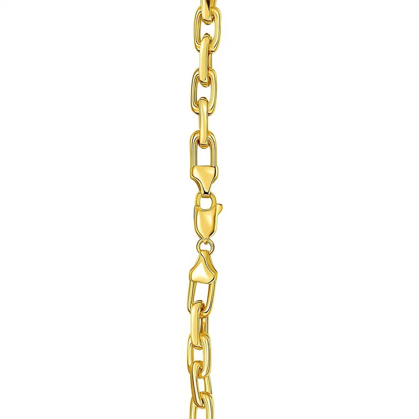 14k Yellow Gold French Cable Link Chain (4.80 mm) - jazzyjewelryjones