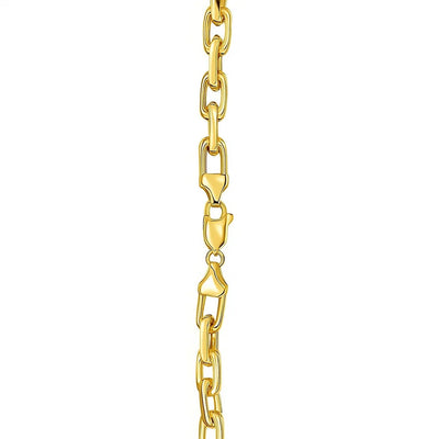 14k Yellow Gold French Cable Link Chain (4.80 mm) - jazzyjewelryjones