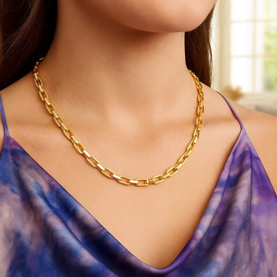 14k Yellow Gold French Cable Link Chain (4.80 mm) - jazzyjewelryjones