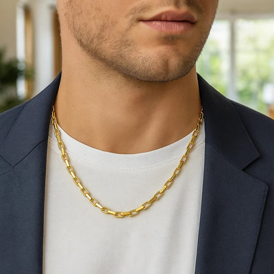 14k Yellow Gold French Cable Link Chain (4.80 mm) - jazzyjewelryjones