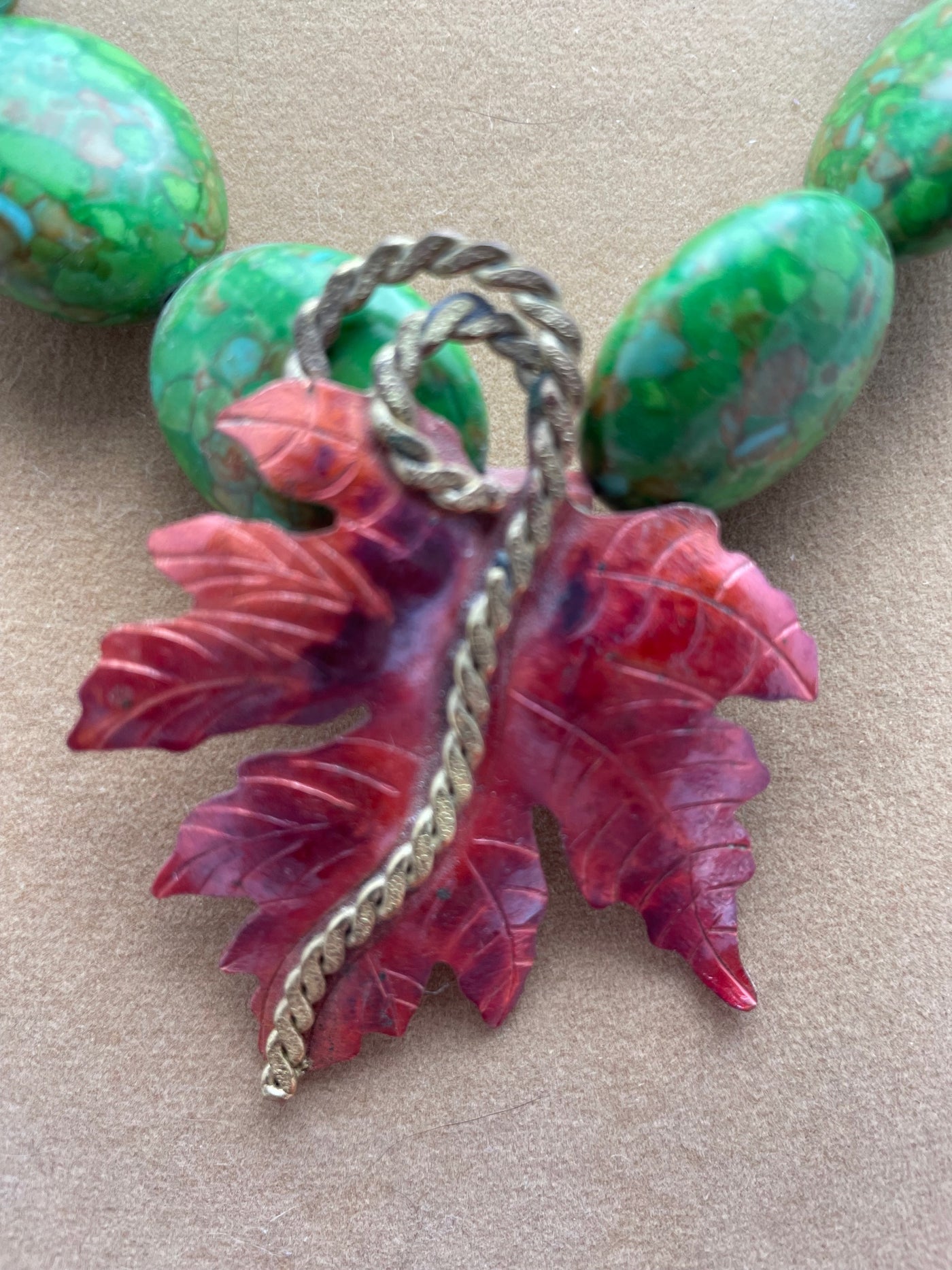 Green Mosiac Turquoise Necklace - jazzyjewelryjones