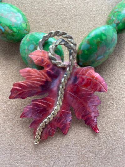 Green Mosiac Turquoise Necklace - jazzyjewelryjones