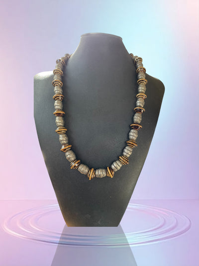 Brown Ceramic Necklace - jazzyjewelryjones