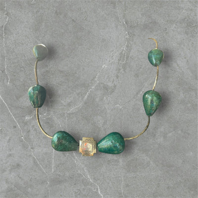 Dark Blue/Green Teardrop Necklace - jazzyjewelryjones